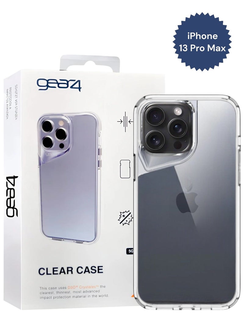 جيرفور جراب موبايل آيفون 13 برو ماكس (iPhone 13 Pro Max) مضاد للصدمات, غطاء حماية مضاد للخدش يدعم الشحن اللاسلكي ماج سيف, مصنوع من البولي يورثين الحراري عالي الجودة - شفاف - Image 2