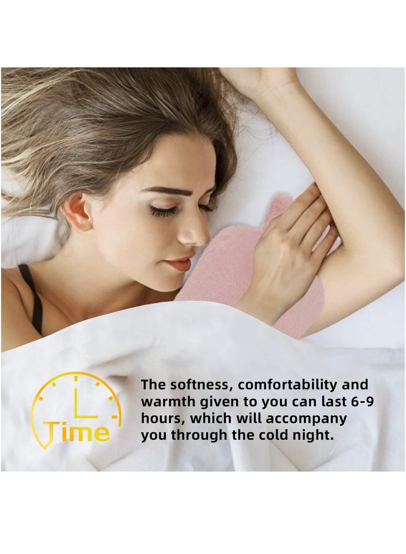 LIMOS Hot Water Bottle with Soft Cover (2 Liter) Classic Rubber Hot Water Bag for Cramps, Neck, Shoulders Pain Relief, Hot Cold Pack for Hot and Cold Therapy and Feet Warmer, Great Gift for Women and Men - Image 4