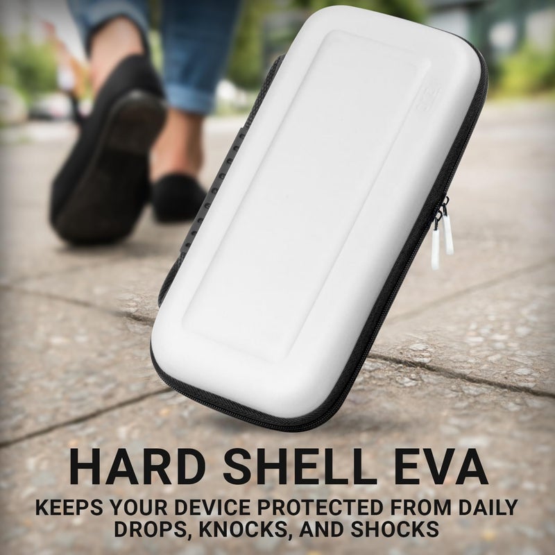 Orzly Carry Case designed for Playstation Portal remote player for PS5 Console holds accessories, Travel and Storage Protection for headset charger and more WHITE/BLACK - Easy Clean Case Gift box Edition - Image 5