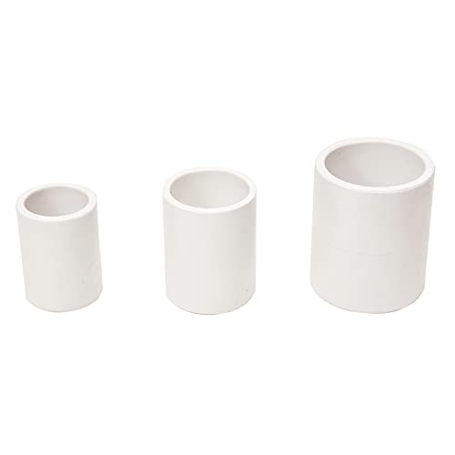 FangKingNo10pcs 1/2" PVC Pipe Coupling Adapter Pipe Fittings (Slip to Slip) Schedule 40 Easy to Install,and High Tensile for Home or Industrial Use White (Pack of 10) - Image 2