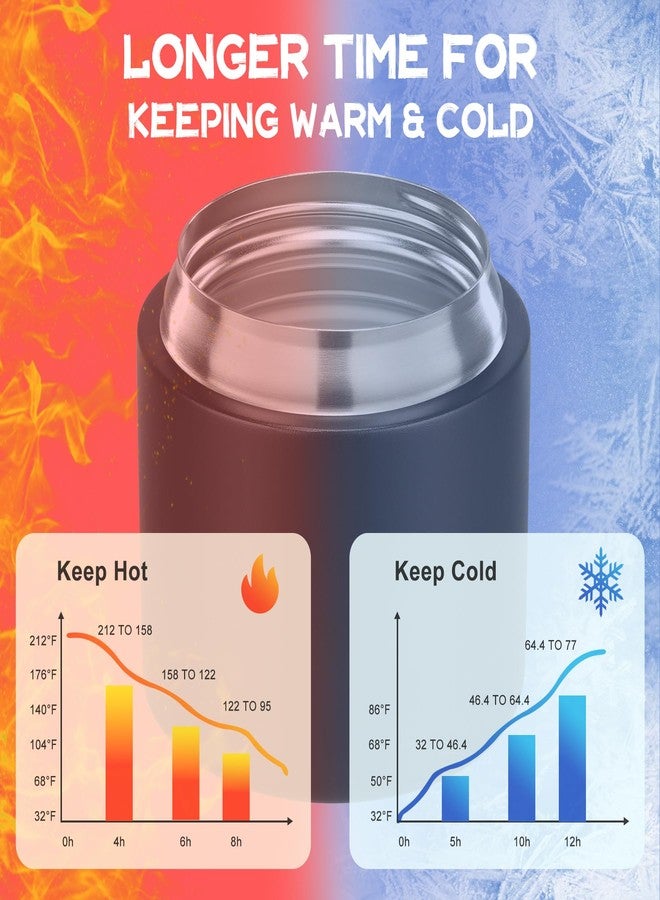 JOOPETALK 14 oz Soup Thermo for Hot Food with 7 oz Snack Container, Leak-Proof Insulated Lunch Container Kids and Adults, Stainless Steel Double Wall Vacuum Wide-mouth Thermal with Spoon and Handle-Black - Image 4