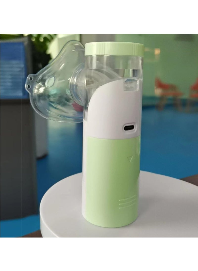 Generic Portable Lightweight Low Noise Mesh Design Family Steam Inhaler Ultra-Fast Inhaler (Green)  - Image 4