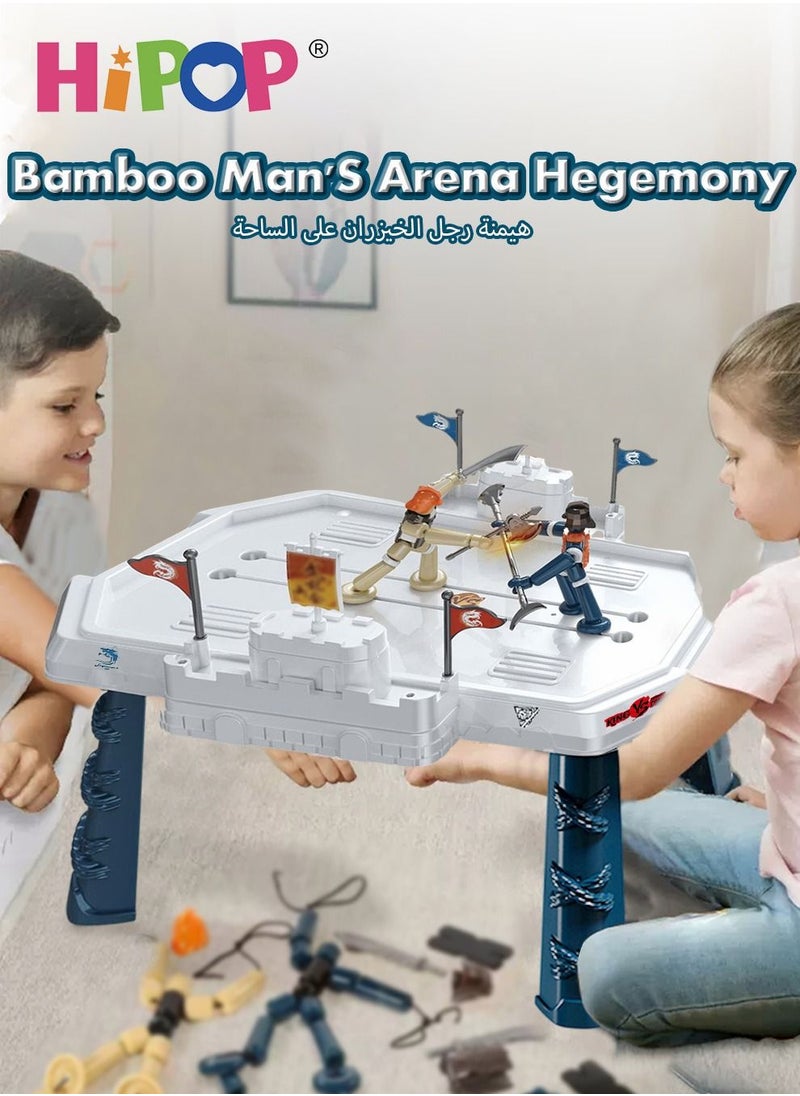 HIPOP - Bamboo Man Battle Board Game,Passionate PK Battle With 8 Kinds Of Replaceable Battle Models,Puzzle Interactive Board Game - Image 1