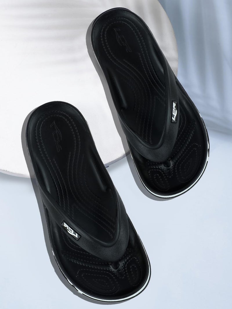 Lancer MENS FLIP-HERO-BLK1 BLACK SLIPPERS - Image 5