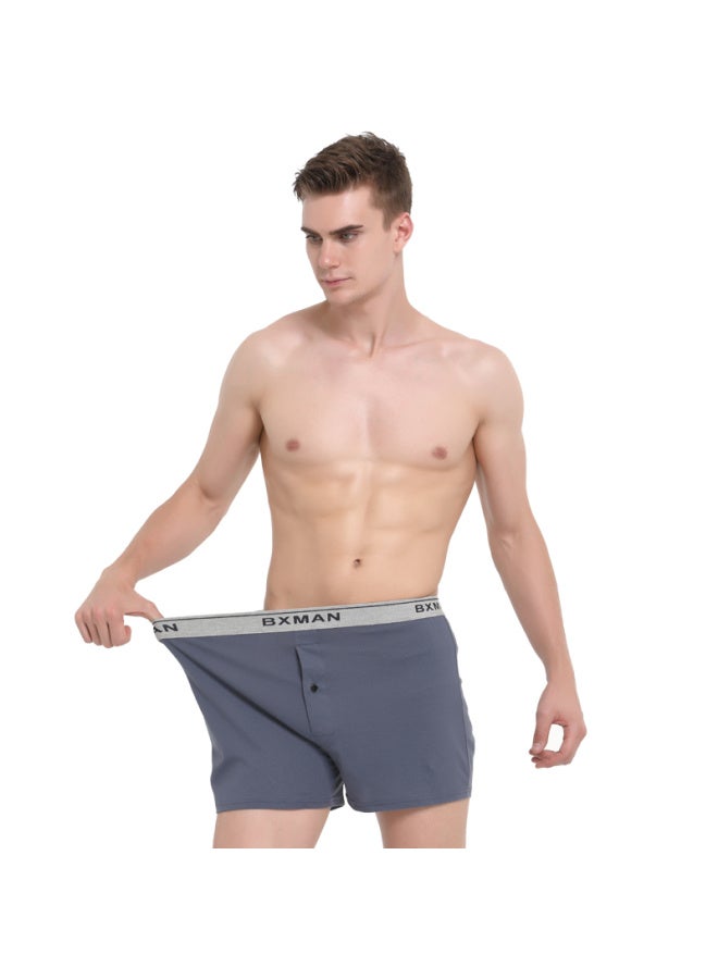 Bxman Pure Cotton Loose Men's Underwear, Boxer Briefs, Knitted Elastic Aro Pants, Plus Size, 2-pack Ek0203 M - Image 2
