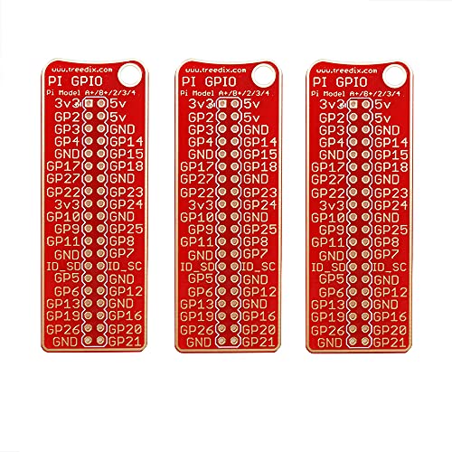 Treedix 3pcs GPIO Reference Board Pinout Plus Compatible with Raspberry Pi A+, B+, 2, 3, 4 - Image 1