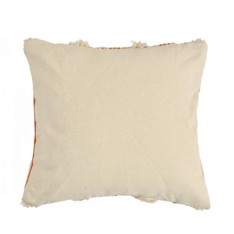 pepme pepme Tufted Diamond 2 Blocks Across Cushion Cover Orange 16x16 inches  - Image 3