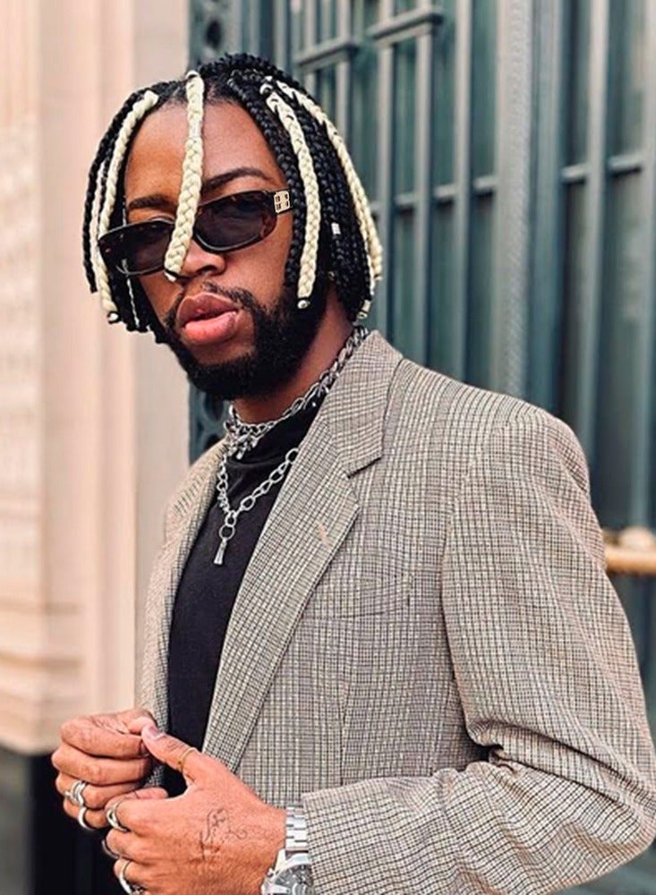 SYOSI Retro Rectangle Sunglasses Women and Men Vintage Small Square Sun Glasses Protection Glasse, UV400 Protection Glasse, Vintage Driving Glasses 90’s Fashion Narrow Square Frame - Image 3