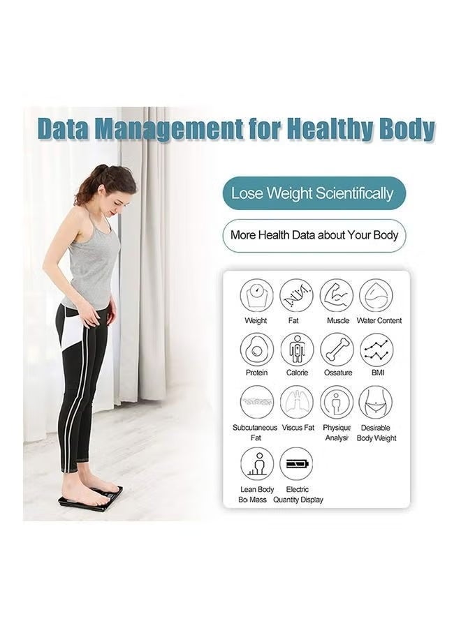 Smart Body Fat Scale, Simple and Practical Digital Scale that Connects to Mobile Digital Bathroom Scale to Display BMI, Body Fat, Muscle Mass, and Durable Scale (White) - Image 3