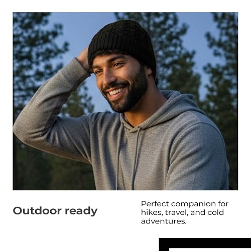 Lifelong Beanie Cap for Men | Woolen Winter Cap for Men & Women | Thermal Wear Beanie | Stylish Soft Winter Cap for Boys & Girls | Warm Woollen Head Cap || Black - Image 3