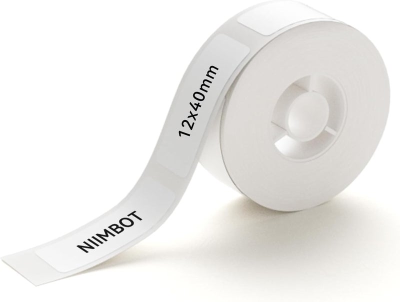 NIIMBOT Thermal Label Maker Paper 12×40mm Waterproof Self-Adhesive Labels for D11/D110 Printers - 155 Labels/Roll - Image 1