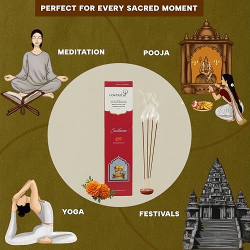 GOW DURBAR GowDurbar Sadhana Marigold Flower Agarbatti 90g (Pack of 2) | Organic Incense Sticks with Panchagavya & Pure Honey | Floral Aroma for Pooja, Yoga & Meditation - Image 5