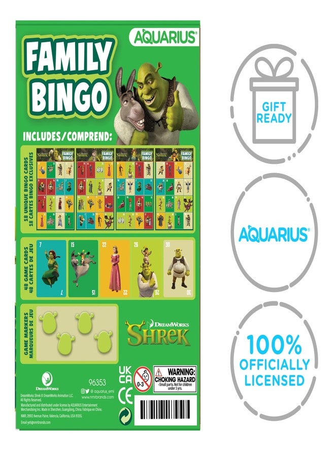 AQUARIUS Shrek Family Bingo - Fun Family Party Game for Kids, Teens & Adults - Entertaining Game Night Gift - Officially Licensed Shrek Merchandise - Image 2