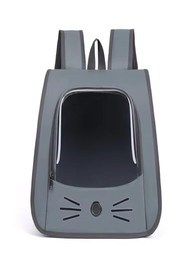 Cat Backpack Carrier with Bubble Window, Large Space Breathable Backpack for Cats and Small Dogs, Ventilated Kitty Backpack Carrier, PU Leather Cat Carrier Backpack for Hiking Outdoor. - Image 2