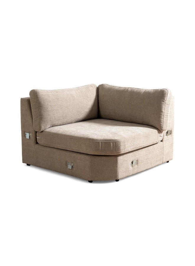 Pan Home Reem Corner Modular Sofa Wedge- Beige - Image 2