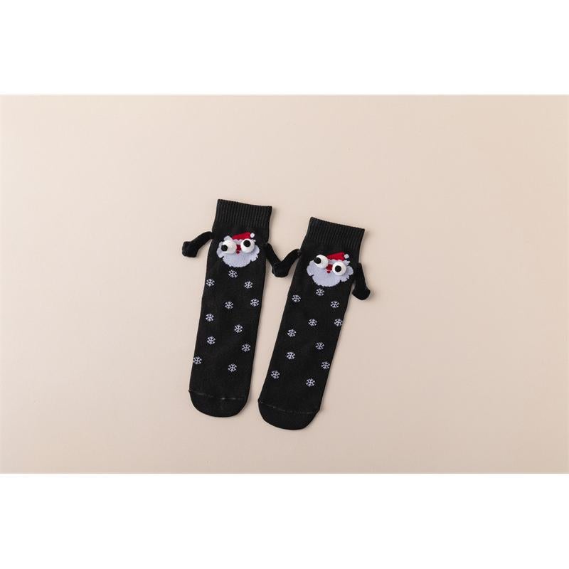 Magnetic Hand-In-Hand Socks Mid-Hand Socks Cotton Socks Stereo Creative Personality Adult Couple'S Hand-In-Hand Socks - Image 1