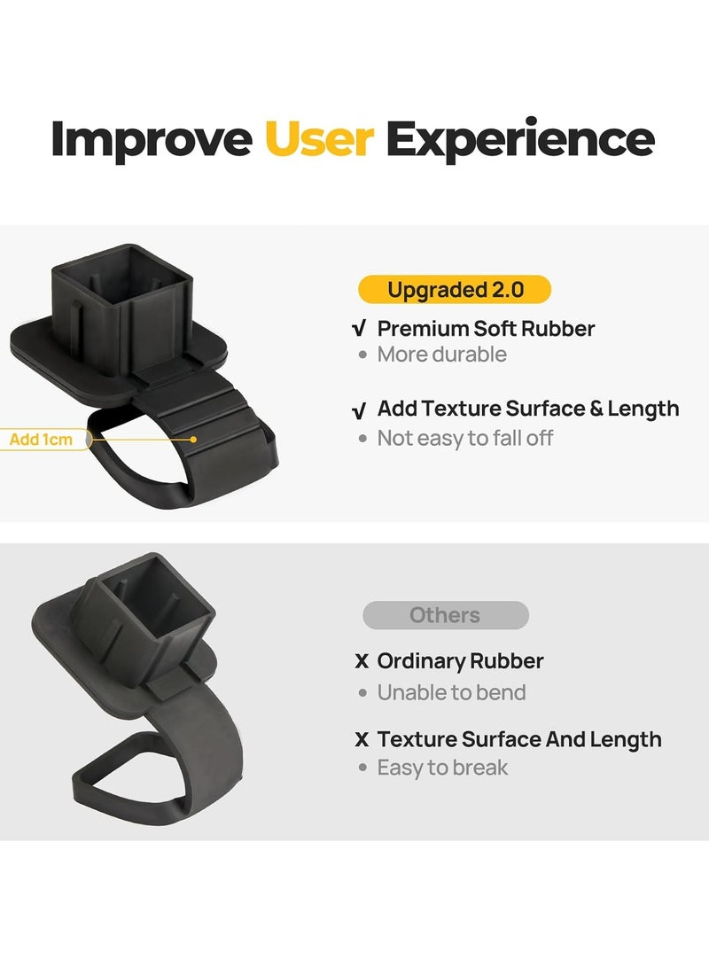 Loquat 2 Inch Trailer Hitch Cover Tube Cover Plug Cap Rubber Fits 2 Inch Receivers Class 3 4 5 (2 Packs) - Image 4