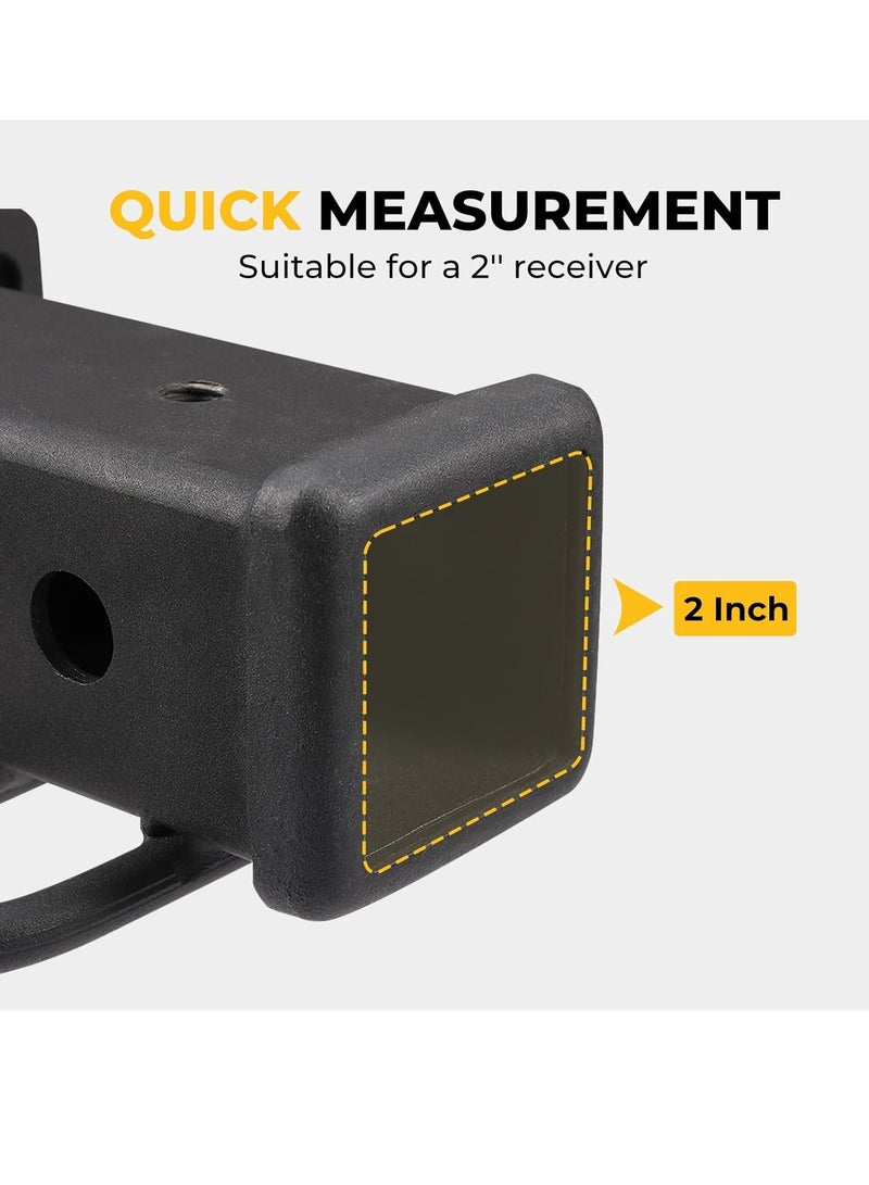 Loquat 2 Inch Trailer Hitch Cover Tube Cover Plug Cap Rubber Fits 2 Inch Receivers Class 3 4 5 (2 Packs) - Image 3