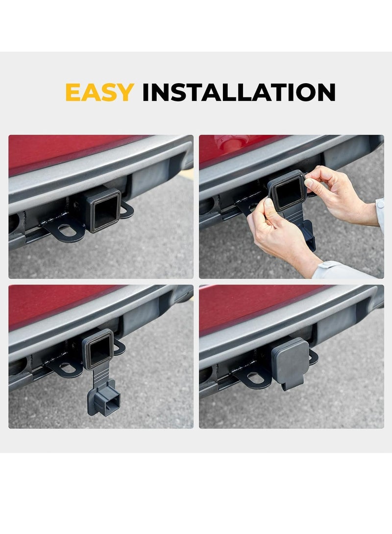 Loquat 2 Inch Trailer Hitch Cover Tube Cover Plug Cap Rubber Fits 2 Inch Receivers Class 3 4 5 (2 Packs) - Image 5