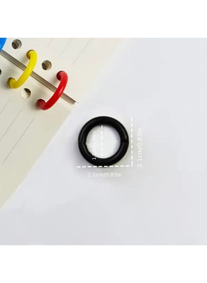 66 Pcs Heavy Duty Plastic Binder Rings With Double Action Snap Closure Random Color For School Office Home Library Party Multicolor Binder Organization Supplies - Image 3