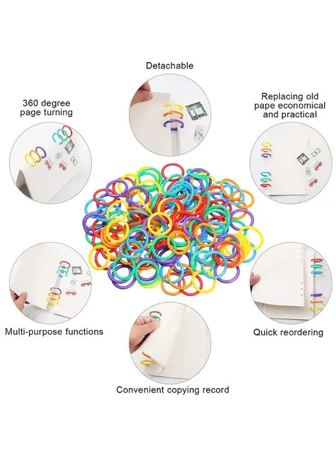66 Pcs Heavy Duty Plastic Binder Rings With Double Action Snap Closure Random Color For School Office Home Library Party Multicolor Binder Organization Supplies - Image 5