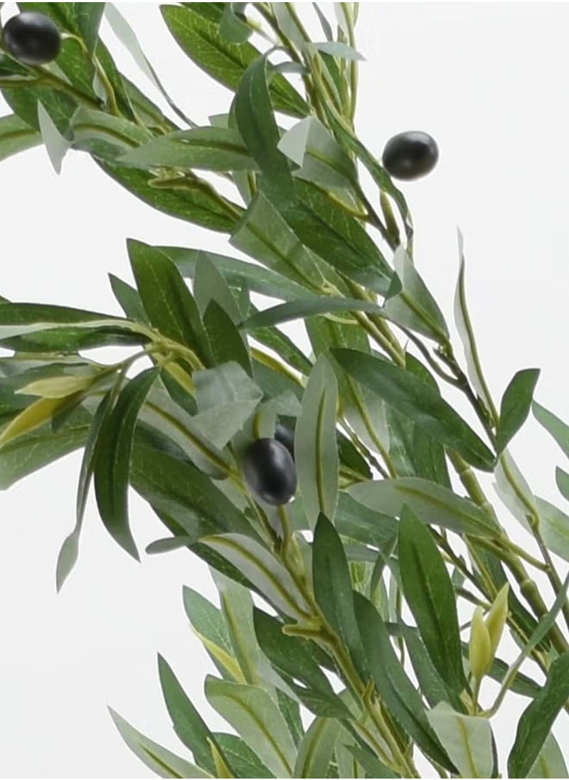 Rock Pow Artificial Olive Tree in Potted Green/Black 120cm  - Image 2