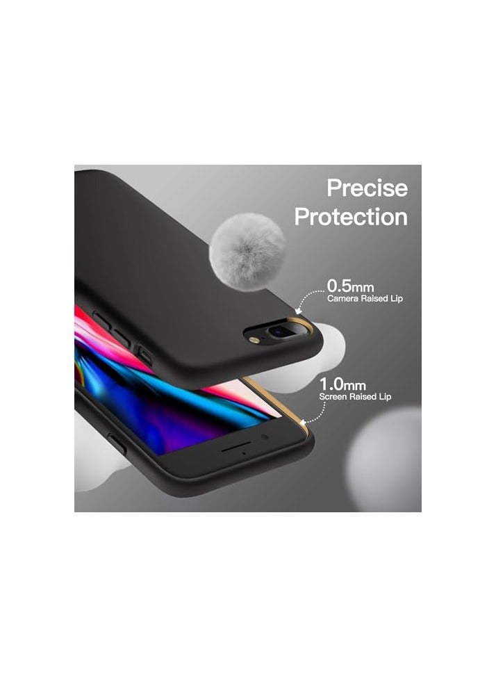 JETech Silicone Case for iPhone 7 Plus, iPhone 8 Plus, 5.5 Inch, Silky-Soft Touch Full-Body Protective Case, Shockproof Cover with Microfiber Lining (Black) - Image 2