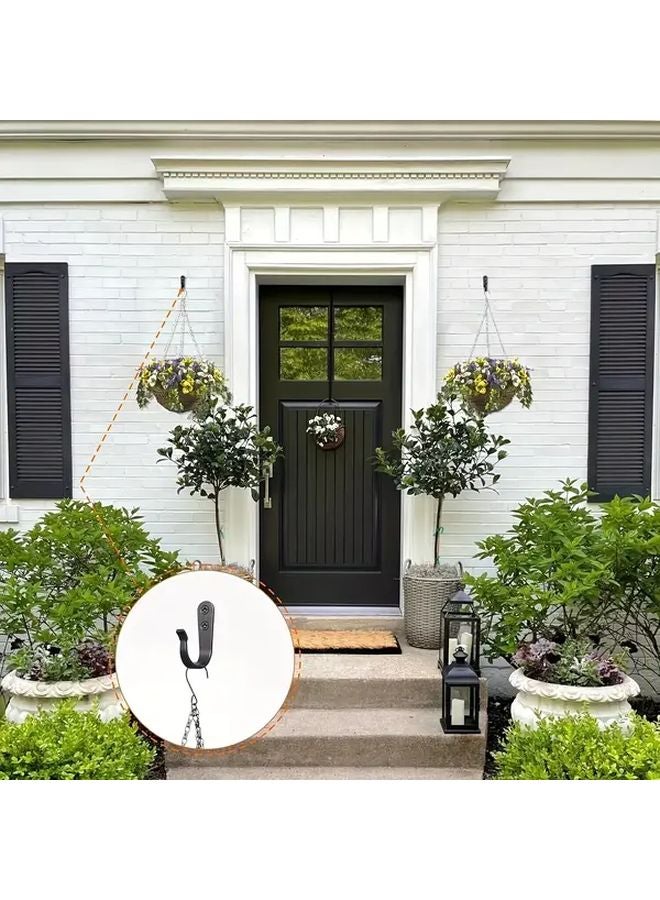 20 Pcs Black Heavy Duty Metal Wall Hook Industrial Pipe Style Hanger - Image 4