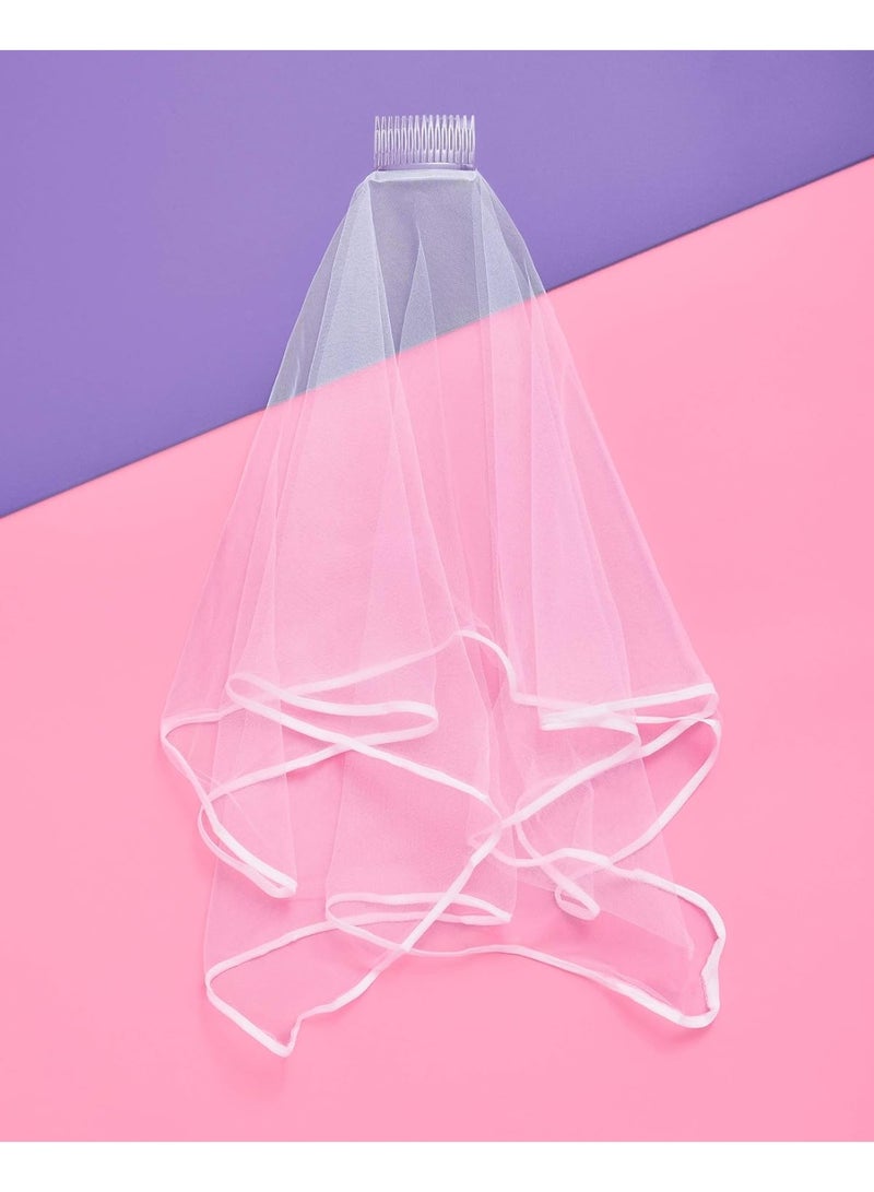 DEIN 5-Pack Bride to Be, Wedding Bachelorette Party Decorations Kit, with Sash, Queen Crown, White Veil Bridal Shower Decorations Supplies with Double Sets of Body Tattoo Stickers (Bride to Be Wedding 5-Set) - Image 3