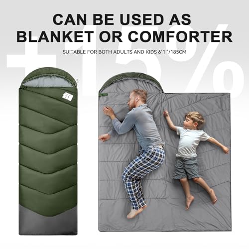 TANSTRIDER Sleeping Bags for Adults Teens, 3 Season Lightweight Camping Sleeping Bag, Compact Waterproof Backpacking Gear for Men Women, Warm Weather Hiking Travel, Compression Sack, 86.6x31.5, 3lb - Image 3