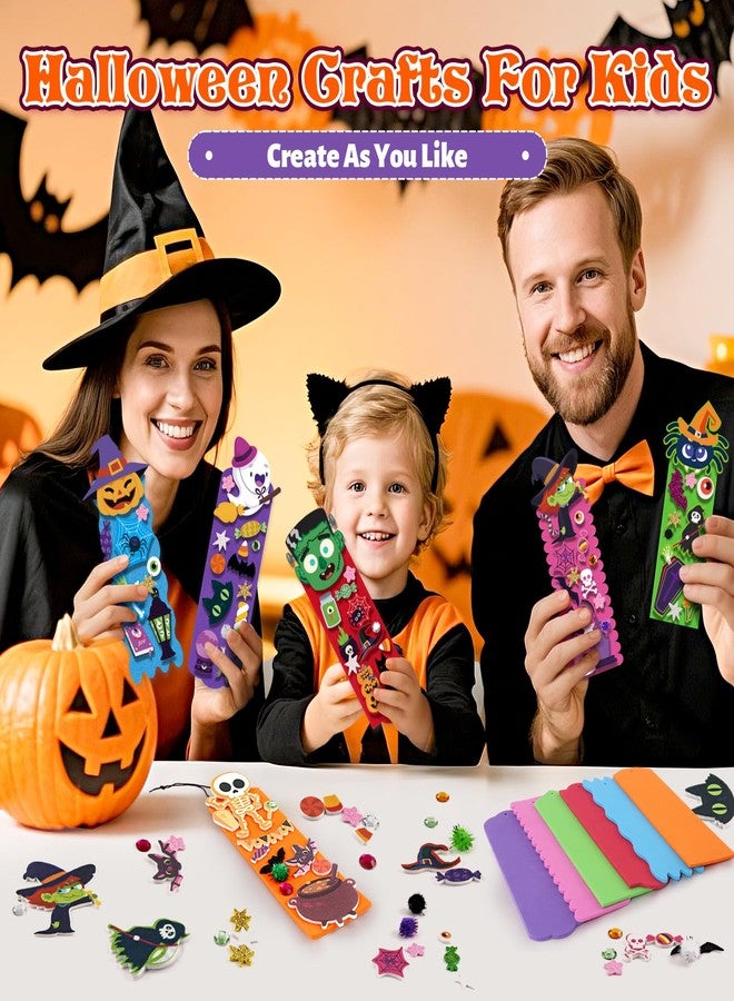 ShyLizard Halloween Crafts for Kids, 24 Sets Foam DIY Bookmarks Craft Kit for Kid, Halloween Party Favors, Trick or Treat Gifts, Classroom Rewards Prizes for Kids Activity Supplies - Image 5