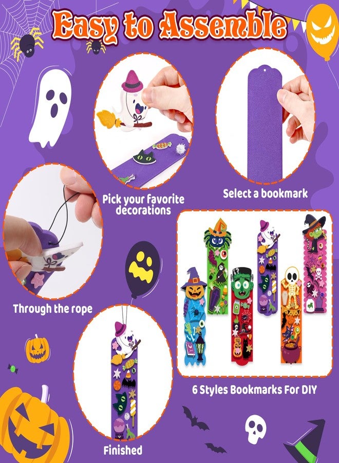 ShyLizard Halloween Crafts for Kids, 24 Sets Foam DIY Bookmarks Craft Kit for Kid, Halloween Party Favors, Trick or Treat Gifts, Classroom Rewards Prizes for Kids Activity Supplies - Image 4