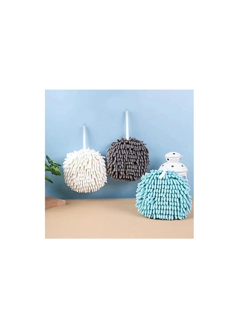 Spaceshoop - Hand Dry Towel Chenille Handball Towel Hanging Fast Drying Hand Towel with Soft Plush Microfibre Material Soft Feel Quick Dry Highly Absorbent - Image 1