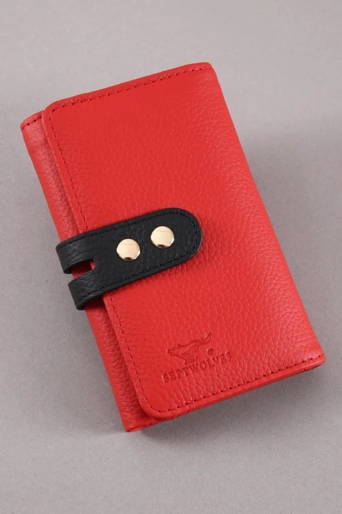 Septwolves Paris Gold Detailed Women's Card Holder and Wallet