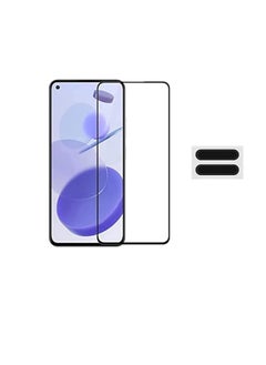 Generic Black Frame Glass Screen Protector with Dual Mesh Filter Speaker Compatible With OPPO Reno 8 4G/  OPPO Reno 8 5G 