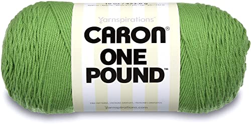 Caron One Pound Grass Green Yarn - 2 Pack of 454g/16oz - Acrylic - 4 Medium (Worsted) - 812 Yards - Knitting/Crochet - Image 2