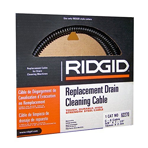 RIDGID 62270 C-8 Sink Sectional Cables, Drain Cleaning Cables for Sectional Machines such as K-60SP and K-50, 5/8-Inch Sectional Drain Cleaner Cable, Black - Image 2