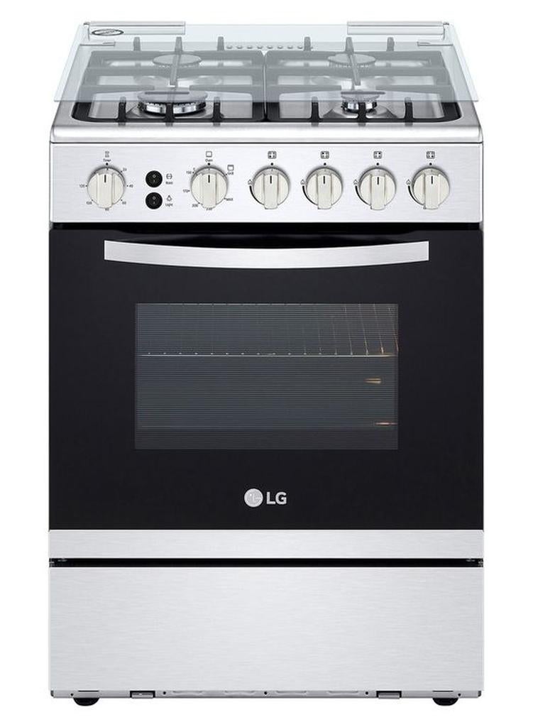 LG 4 Burner Gas Cooker 60x60cm FA211RMA Silver - Image 1