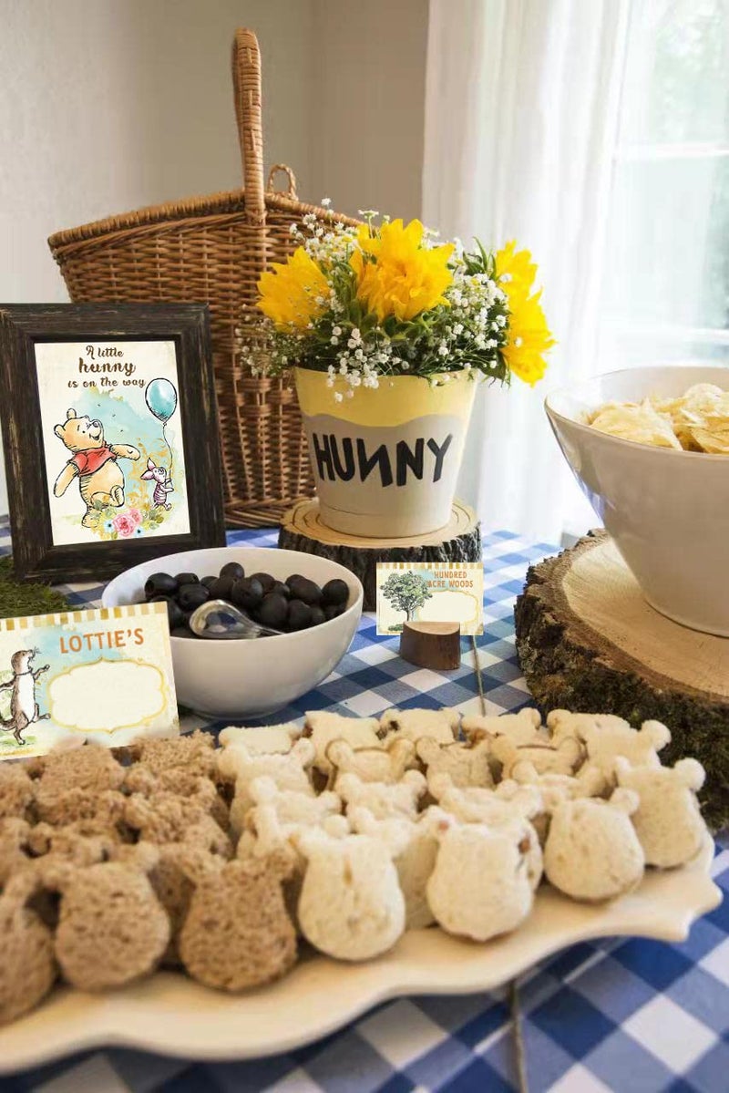 Unbala Classic Winnie Food Labels Food Signs 12 Pcs The Pooh Food Decor For Baby Shower Perfect Pooh Bear Birthday Party Favors Centerpieces For Tables - Image 3
