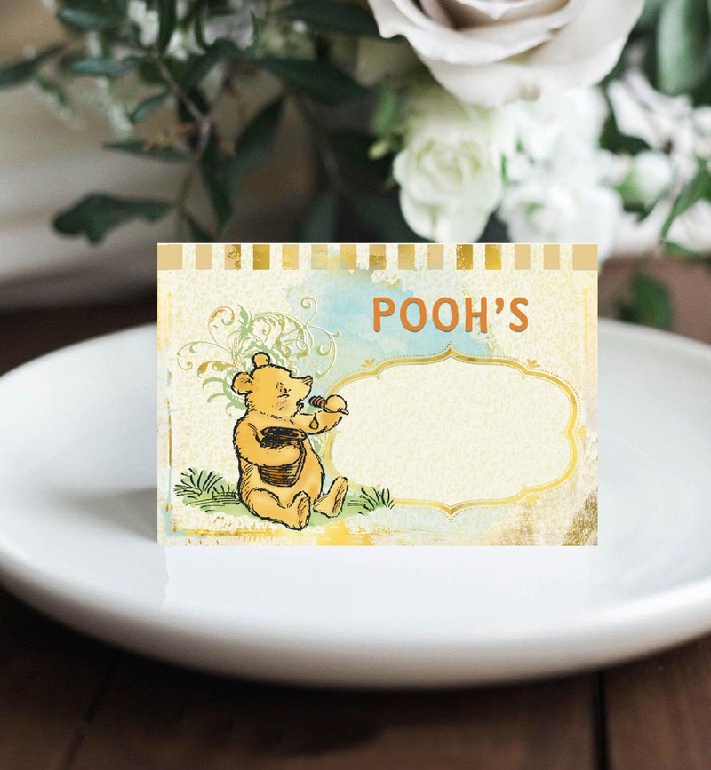 Unbala Classic Winnie Food Labels Food Signs 12 Pcs The Pooh Food Decor For Baby Shower Perfect Pooh Bear Birthday Party Favors Centerpieces For Tables - Image 4
