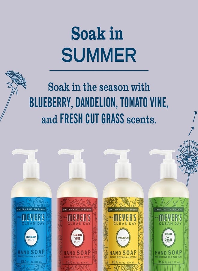 Mrs. MEYER'S CLEAN DAY Summer Hand Soap Set, includes Blueberry, Tomato Vine, Dandelion and Fresh Cut Grass - Image 2