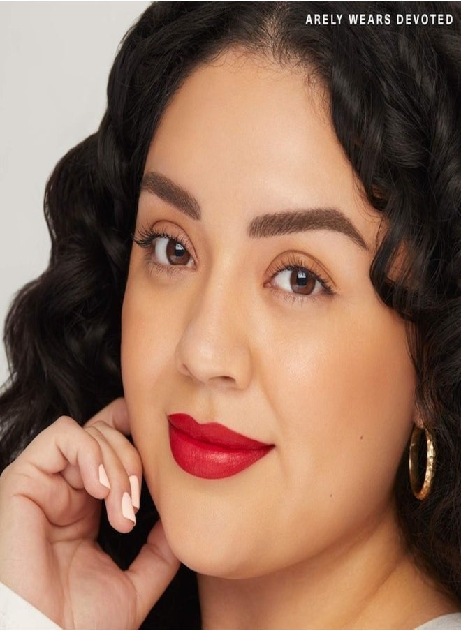Rare Beauty by Selena Gomez Kind Words Matte Lipstick – Devoted - True Red – Soft, Long-Lasting, and Comfortable Full-Coverage Matte Lip Color – 3.5g / 0.12 oz