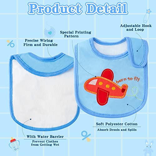 BWkoss 10Pcs Waterproof Baby Bibs Unisex Newborn Babies Food Bibs Baby Keepsake Birthday Gift for Drooling Feeding Eating Teething, 6-12 Months - Image 3