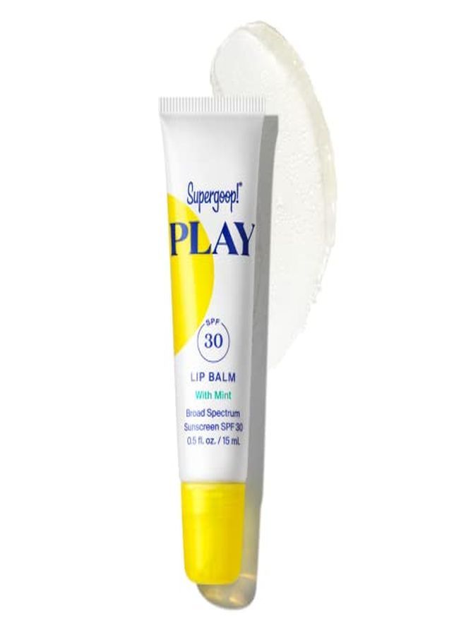 Supergoop! Play Lip Balm Spf 30 With Mint 05 Fl Oz Reeffriendly Broad Spectrum Spf Lip Balm With Hydrating Honey Shea Butter & Sunflower Seed Oil Clean Ingredients Great For Active Days - Image 1