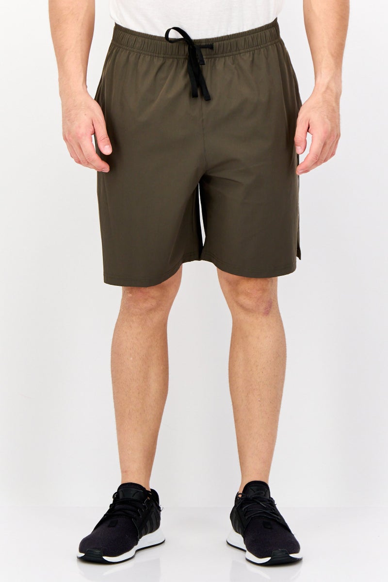 RBX Men Sportswear Fit Drawstring Outdoor Shorts, Olive  - Image 1