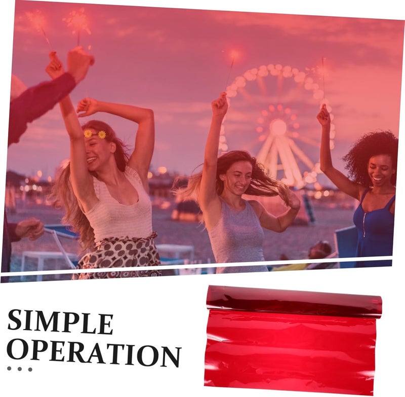 DOITOOL Sunset Ambient Light Film Filter UV Party Covers Tint for Lights Photography Color Ambiance Light Diffusing Film Light Diffuser Film Red The Pet - Image 4