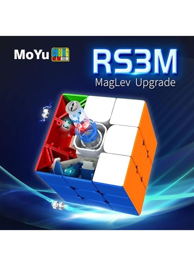 null - MOYU RS3M Maglev Speed Cube 3x3 StickerLess, TUNJILOOL Maglev Version(Upgraded) 3D Smooth Puzzle Magic Toy Travel Games for Adults and Kids (MF8900) - Image 1