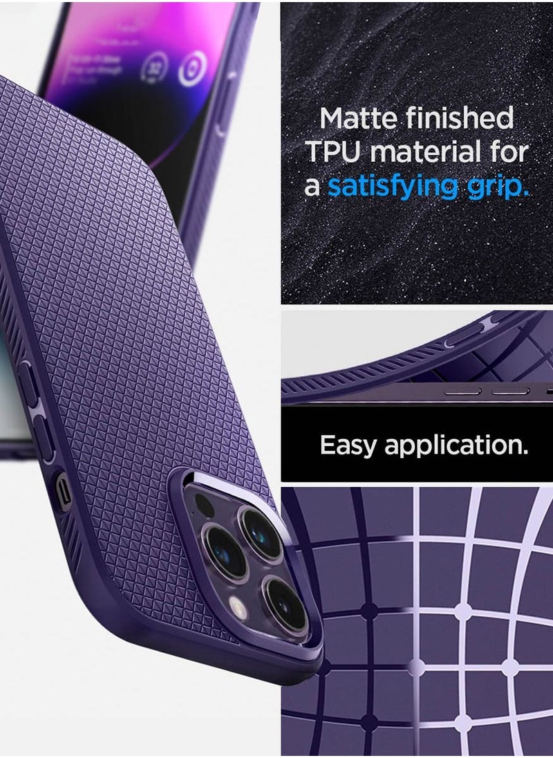 Spigen Liquid Air for iPhone 14 Pro Case Cover - Deep Purple  - Image 4
