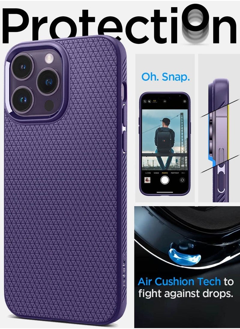 Spigen Liquid Air for iPhone 14 Pro Case Cover - Deep Purple  - Image 5