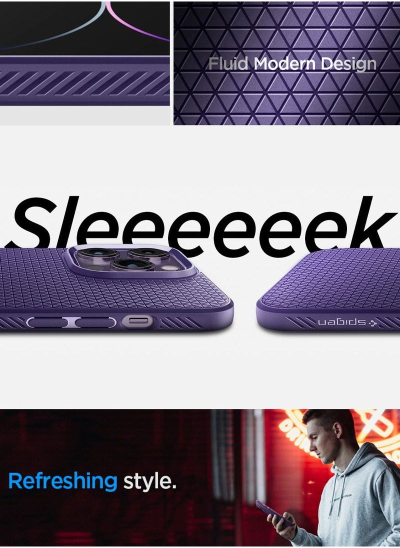 Spigen Liquid Air for iPhone 14 Pro Case Cover - Deep Purple  - Image 3